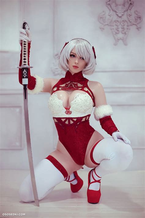 2B Xmas Nier Automata Lady Melamori Naked Cosplay Asian 41 Photos