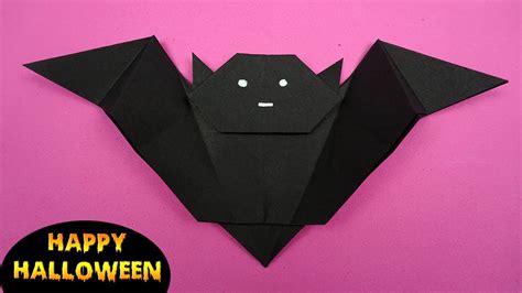 Halloween Deko Selber Basteln Fledermaus Falten Aus Papier Basteln