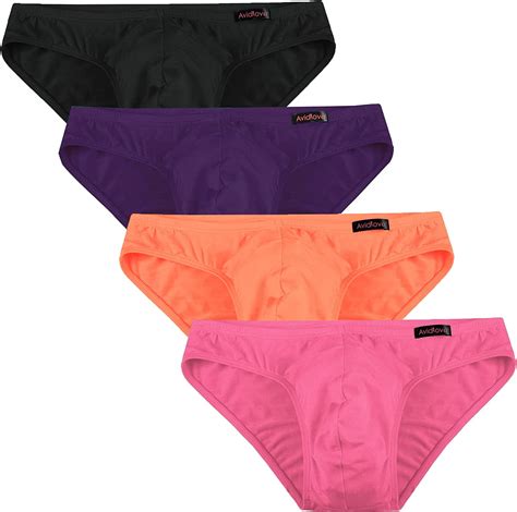 Avidlove Low Rise Briefs For Men Mens Underwear Bikini Briefs 4 Pack