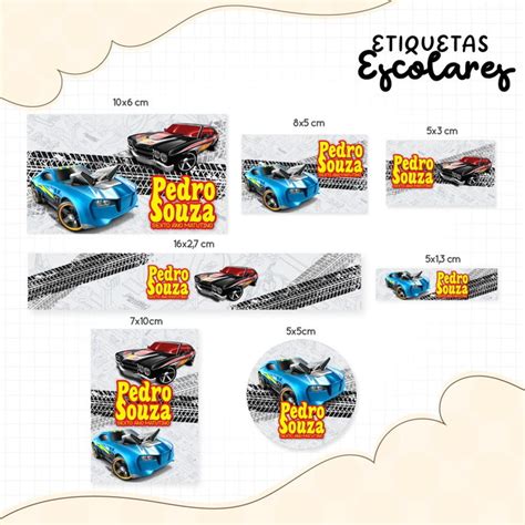 Etiqueta Escolar Hot Wheels Elo7 Produtos Especiais