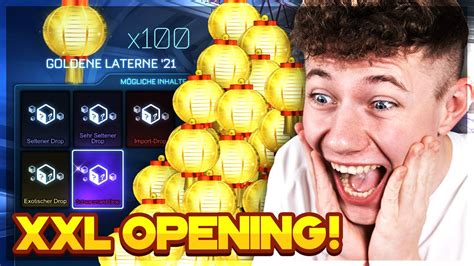 100x GOLDENE LATERNEN 21 OPENING SCHWARZMARKT Rocket League