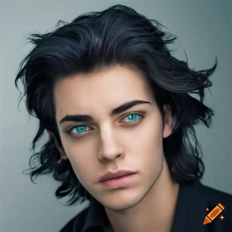 Blue Eyes Man Black Hair