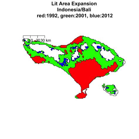 ASEANSTATS: Lighted Area Expansion in Indonesia/Bali (Based on DMSP-OLS
