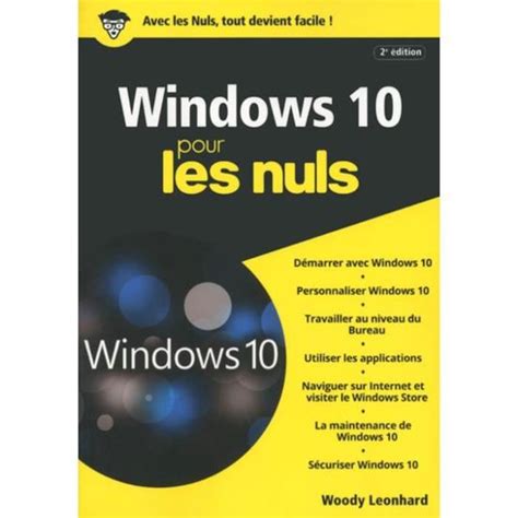 Windows 10 Pour Les Nuls 2e édition Pour Les Nuls Livre Andy