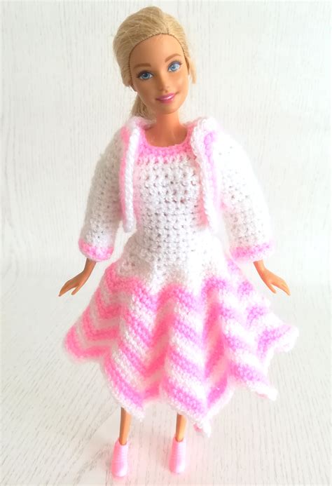 Sukienka Na Szyde Ku Dla Lalki Barbie Dolldress Barbiedoll Crochet