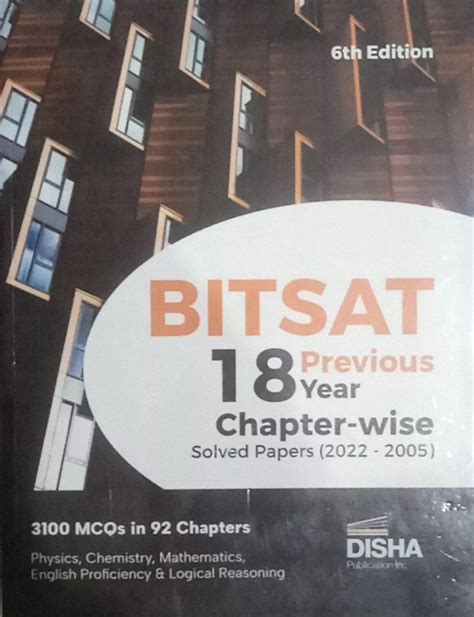 Bitsat 18 Previous Year Chapter Wise Solved Papers 2022 2005