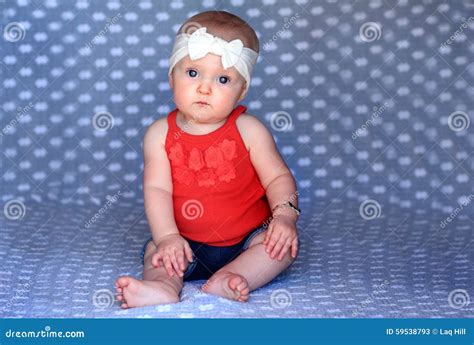 Totally Serious Baby Stock Image Image Of Female Babe