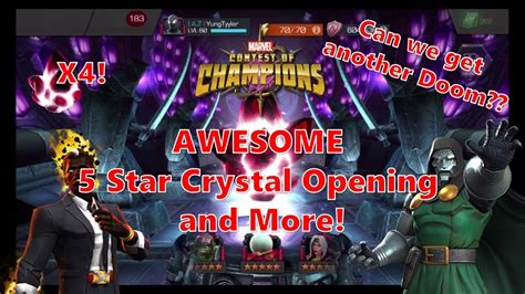 Awesome 4x 5 Star Crystal Opening And More Marvel Contest Of Champions Youtube