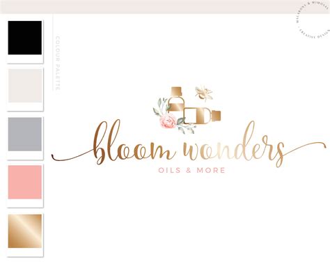 Bloom Wonders Logo Design • Macarons and Mimosas