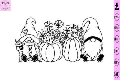 Fall Gnome Svg Gnome Pumpkin Svg Graphic By Tadashop Design Creative