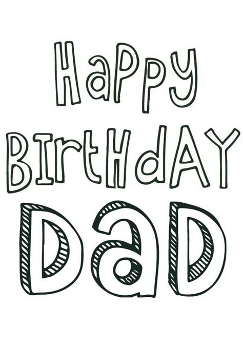 Birthday Coloring Pages For Dad Warehouse Of Ideas