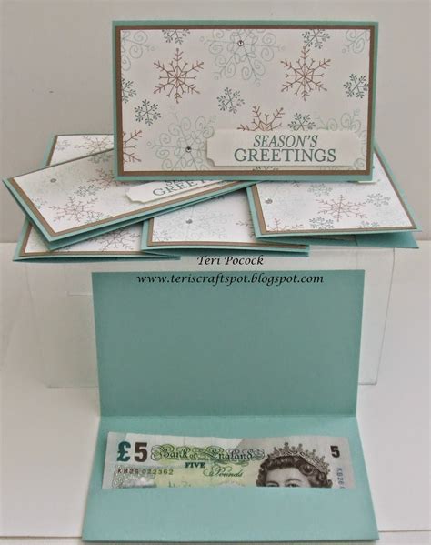 Stampin Up Uk Demonstrator Teri Pocock Quick Gift Card Holder Or