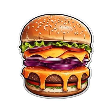 Deliciosa Hamburguesa Fresca Aislada Sobre Fondo Blanco PNG Dibujos