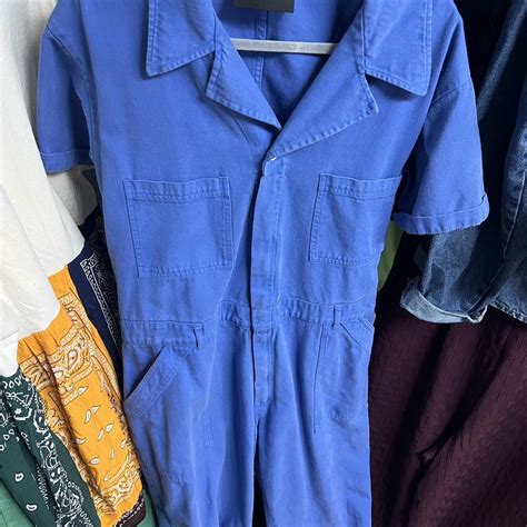 Big Bud Press Short Sleeve Jumpsuit In Cornflower Depop