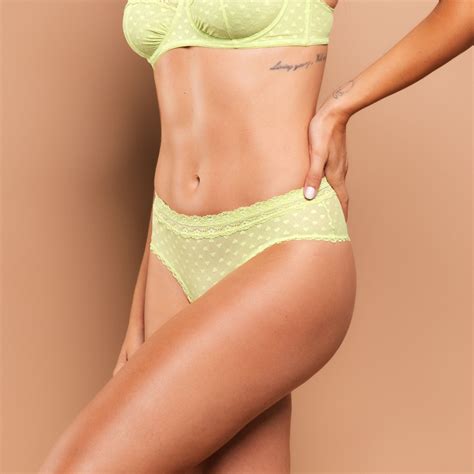 Calcinha Biquini Em Tule Renda Brisa Verde Jescri Lingerie De