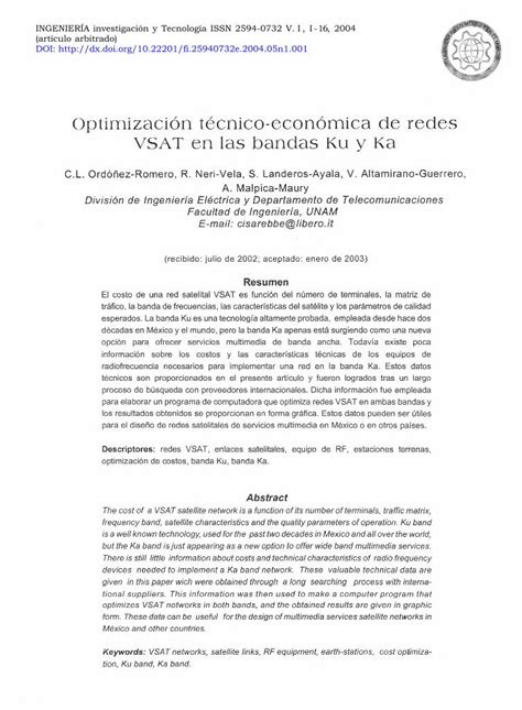 PDF Optimización técnico económica de redes VSAT en Diagrama de