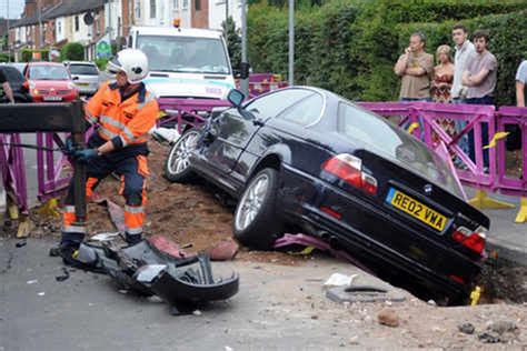 Car Topples Into Ditch After Crash Express And Star