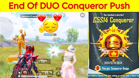 🇮🇳 Day 4 End Of Duo Rank Push Solo Rank Push Bgmi Solo Conqueror