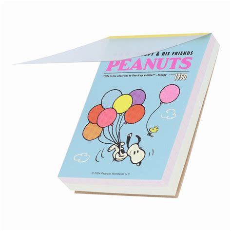 スヌーピーpeanutsライトブルーsnoopyandfriendsメモミニs2842009 【紙・文具．com ひかり】 紙（家庭紙から