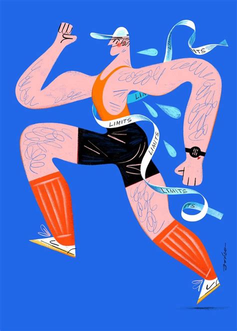 personal project running art illustrators illustration