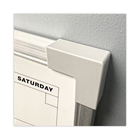 Flipside Framed Calendar Dry Erase Board, 24 x 18, White Surface, Silver Aluminum Frame | Gem ...