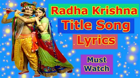 Radha Krishna Title Song Lyrics Star Bharat YouTube