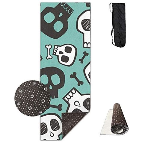 Skulls and Bones Halloween Yoga Mat