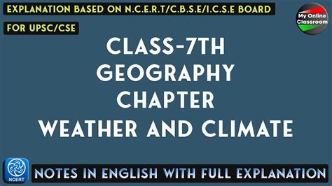 Weather And Climate Grade Geography