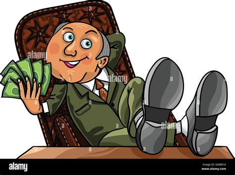 Vector Illustration Happy Rich Man High Resolution Stock Photography ...