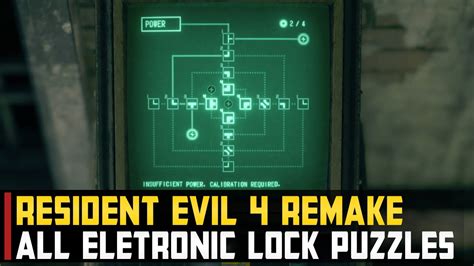 All Eletronic Lock Terminal Resident Evil 4 Remake YouTube