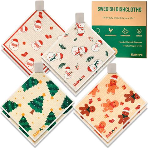 Amazon Eulnars Swedish Dishcloths Pack Reusable Paper Towels