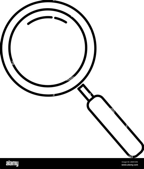 Magnifying Glass Line Icon Outline Vector Illustration Sign Isolated On