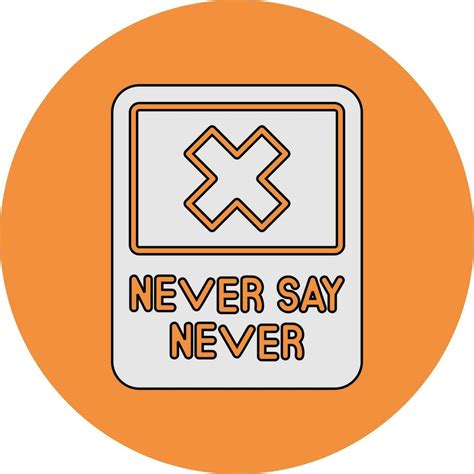 Never Say Never Vector Icon 31445078 Vector Art at Vecteezy