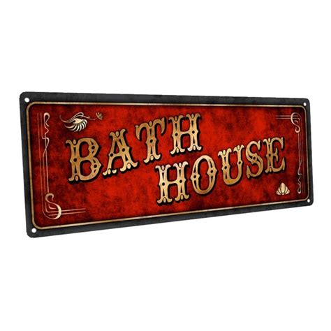 Bath House Sign Etsy