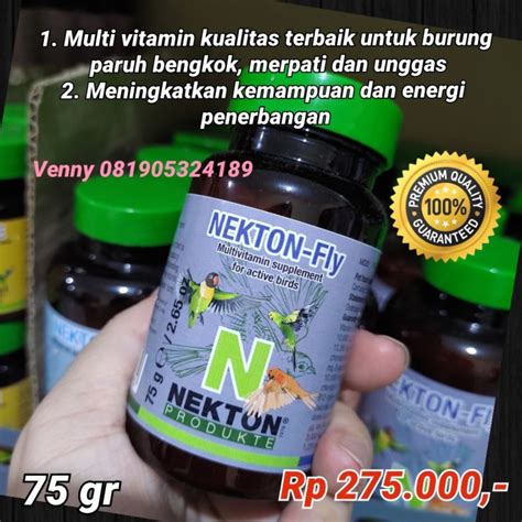 Jual Nekton Fly Gram Multivitamin Energi Terbang Burung Original