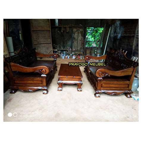 Jual Kursi Risban Antik Kuno Vintage Kayu Jati Kursi Tamu Teras