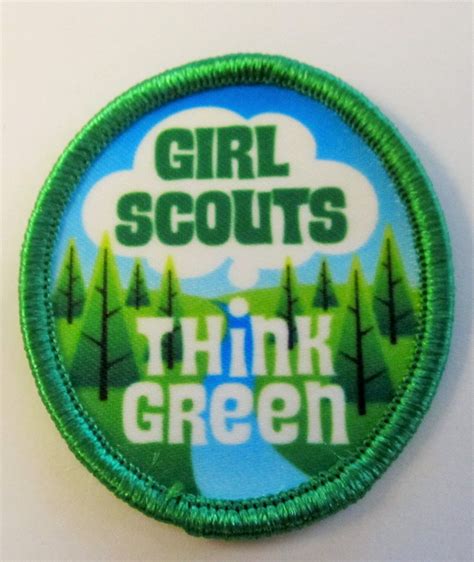 Girl Scout Fun Patch Think Green By Allthingsgirlscout On Etsy