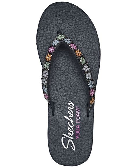 Skechers Women S Cali Meditation Daisy Delight Flip Flop Thong Athletic Sandals From Finish Line