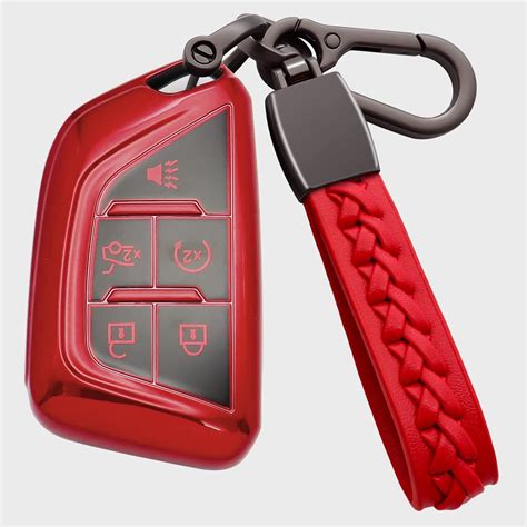 Syodiesn For Cadillac Key Fob Cover Premium Soft Tpu With