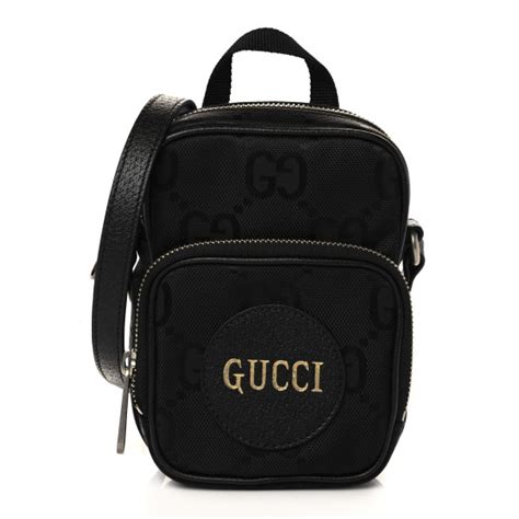 GUCCI Econyl Nylon Monogram Off The Grid Shoulder Bag Black 1130029