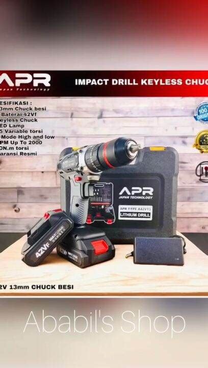 BOR CORDLESS APR JAPAN 42V KEYLESS CHUCK BESI IMPACT DRIL Lazada