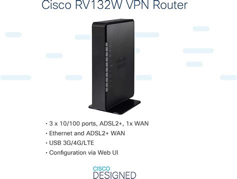 Cisco RV132W ADSL2 Wireless N VPN Router System Max