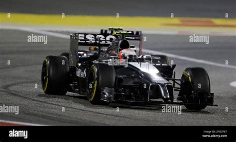 Mclaren Driver Kevin Magnussen Of Denmark Steers His Car During The