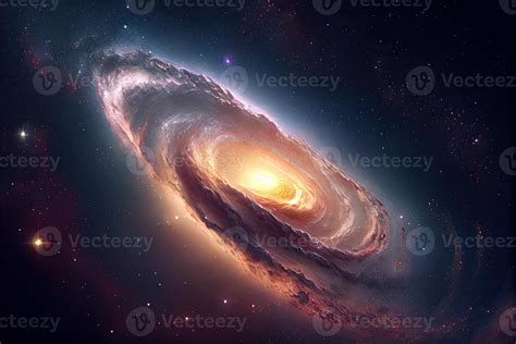 Illustration Of Milky Way Galaxy Colliding With Andromeda Galaxy