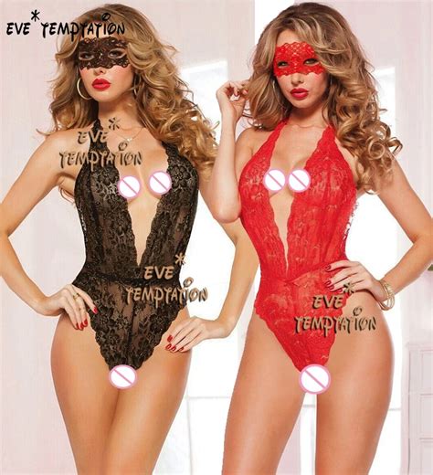Lingerie babydoll de renda sexy w roupa íntima body translúcido vestido de boneca