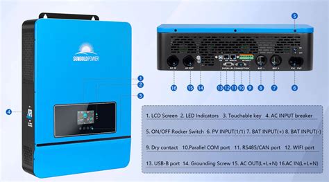 Sungoldpower 8kw 48v Split Phase Solar Inverter Off Grid Stores