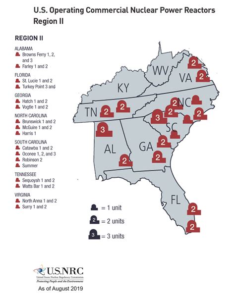 Nrc Nrc Maps Of Power Reactors