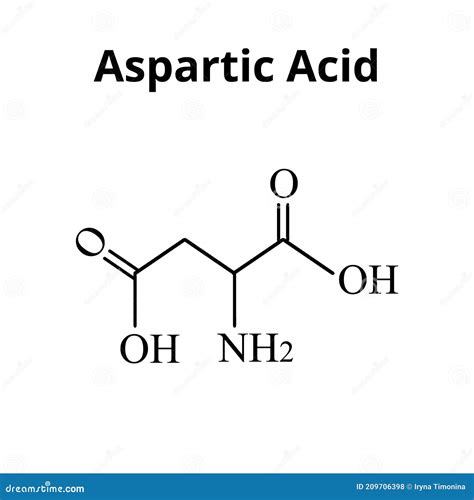 Aspartic Acid Is An Amino Acid. Chemical Molecular Formula Aspartic ...