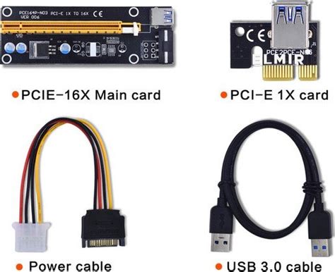 Райзер PCI-E x1 to 16x 60см v.06 Dynamode Black (RX-riser-006) купить ...