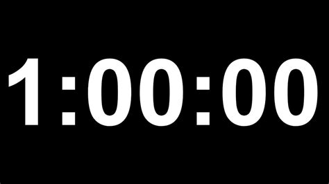 1 Hour 60 Minutes Countdown Timer With Alert 1 Stunde 60 Minuten